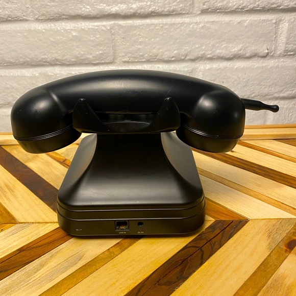 Grand Pottery Barn Cordless Black Phone and Handset Retro Wireless Untested - Picture 4 of 11